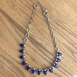 Stella & Dot gold and blue necklace